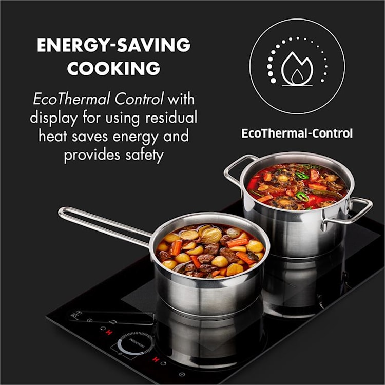 Delicatessa Slim Domino Induction Hob 3500W Timer Black 2 | Black