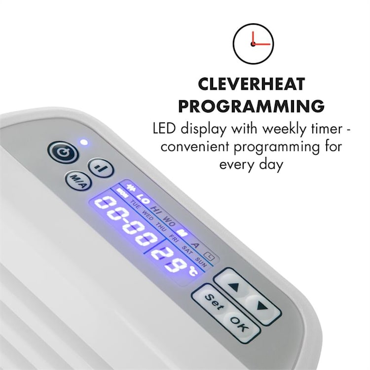 Hot Spot Slimcurve Aquecedor 80x40cm 40m² 2000W 5-40°C LED IP24 Branco Branco
