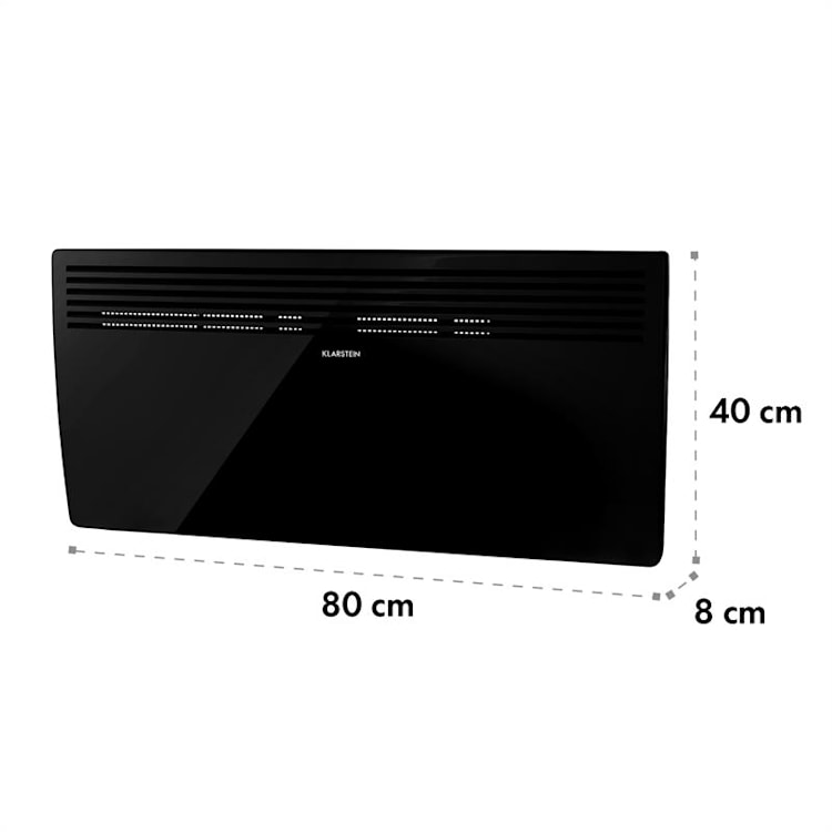 Hot Spot Slimcurve Heizgerät 80x40cm 40m² 2000W 5-40°C LED IP24 schwarz Schwarz