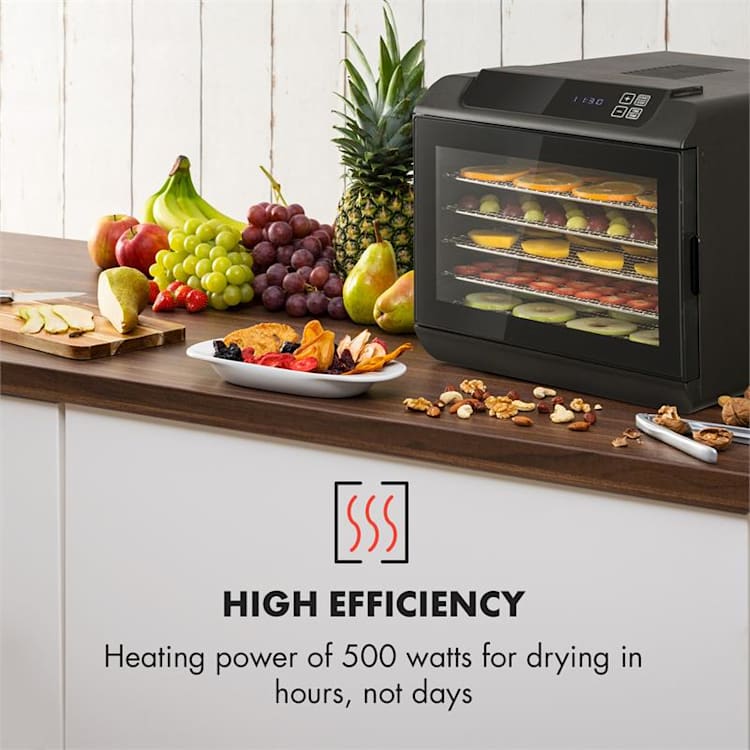 Arizona Jerky Deshidratador 500W 35-70°C Display táctil digital Negro
