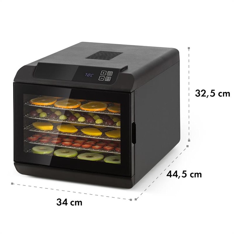 Arizona Jerky Deshidratador 500W 35-70°C Display táctil digital Negro