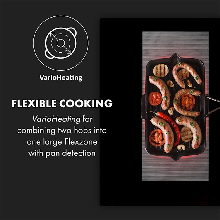 Full House Down Air System Induction Cooker + Extractor Hood Black