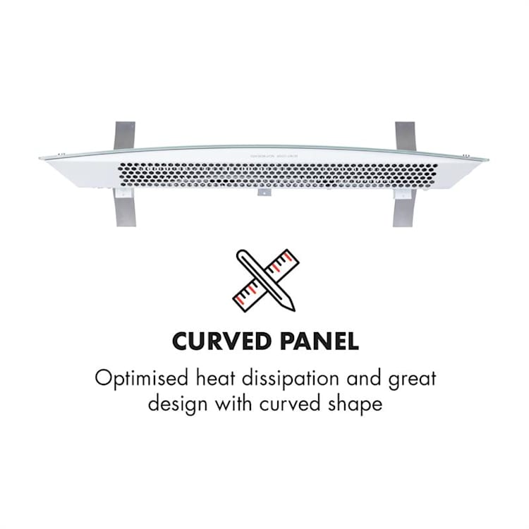 Bornholm Curved Ambient Konvektionsheizgerät 1000/2000W weiß Weiß