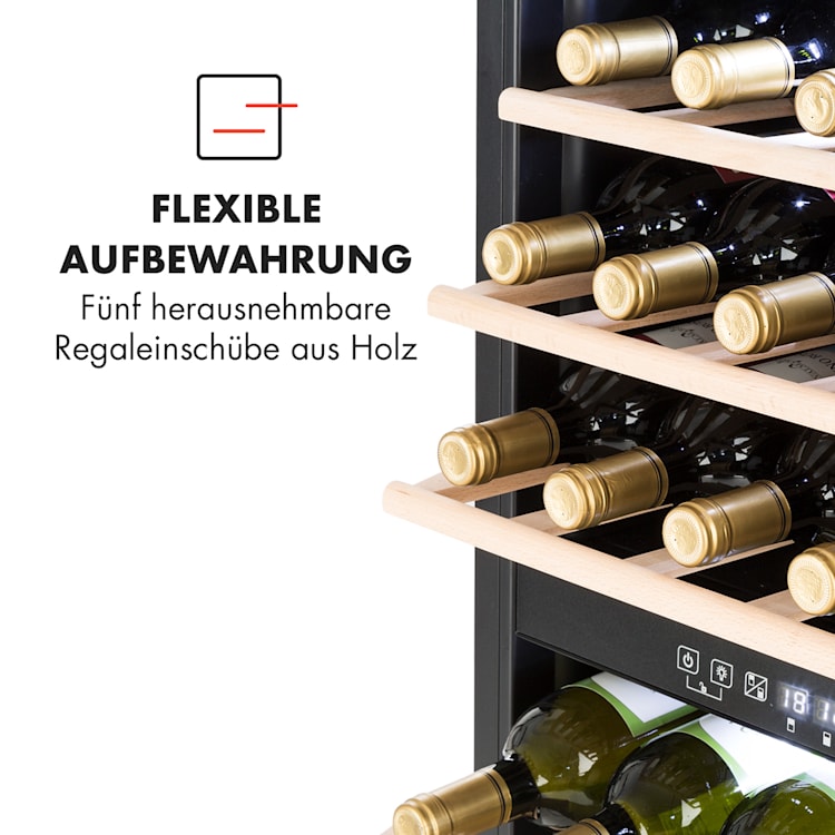 Vinamour 29 Duo Weinkühlschrank 2 Zonen 80L/29 Flaschen 5-22°C Touch 29 Flaschen | 2 Kühlzonen