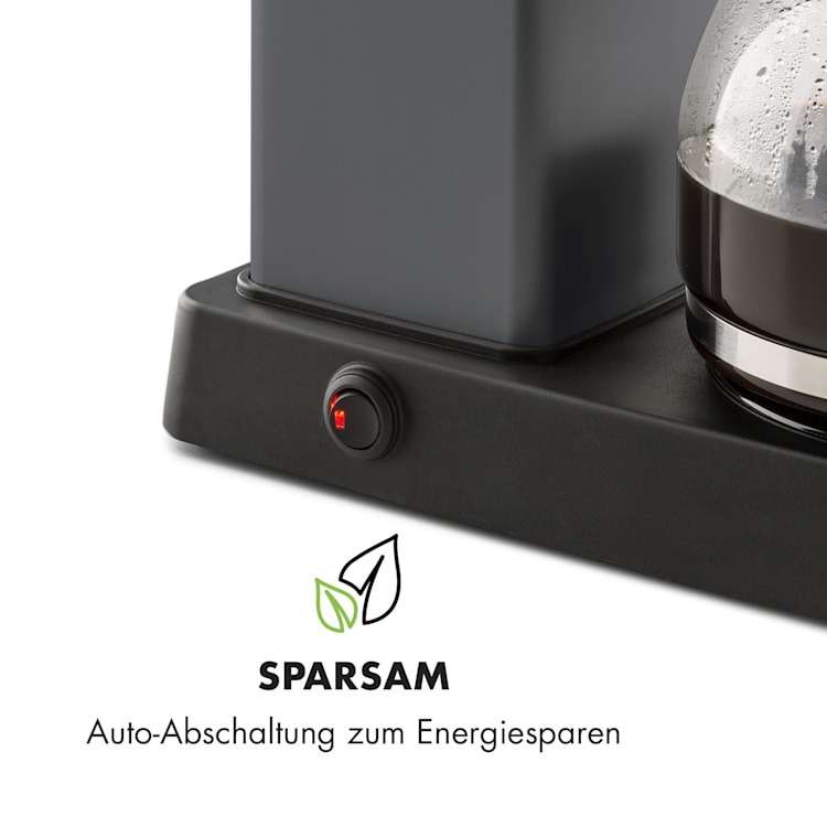 GrandeGusto Kaffeemaschine 1690W 1,3l Pre-Infusion 96°C schwarz Schwarz