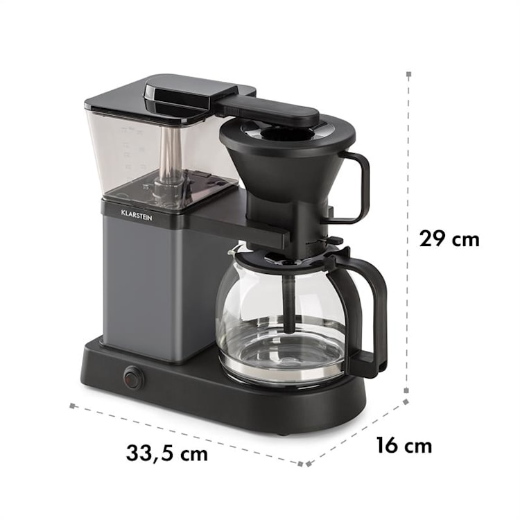 GrandeGusto Kaffeemaschine 1690W 1,3l Pre-Infusion 96°C schwarz Schwarz
