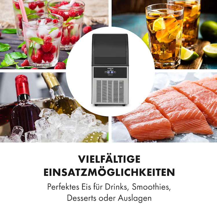 Antarctica Eiswürfelbereiter 270W 15l 26kg/24h Edelstahl schwarz