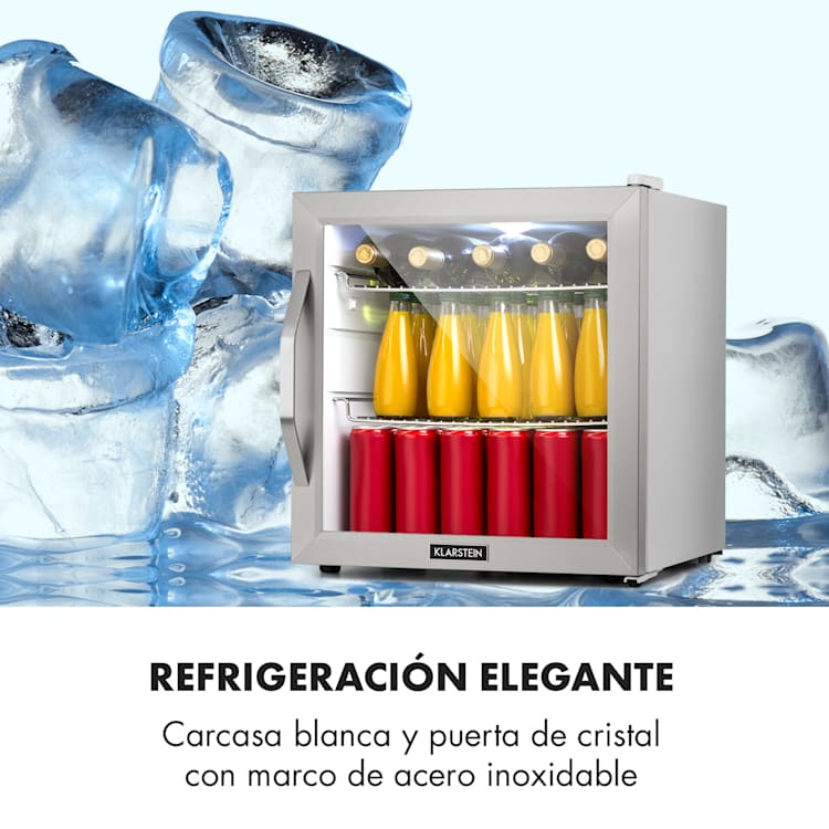Beersafe L Crystal White 47 litros 2 estantes Puerta panorámica de cristal Acero inoxidable 47 L | Crystal White