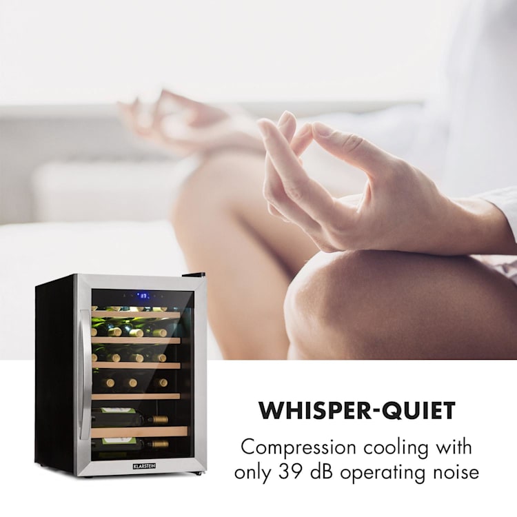 Vinamour 19, vinoteka, 19 boca, 65 l, 4 - 18 °C, 39 dB, staklo, crna 19_bottles | 1_cooling_zone