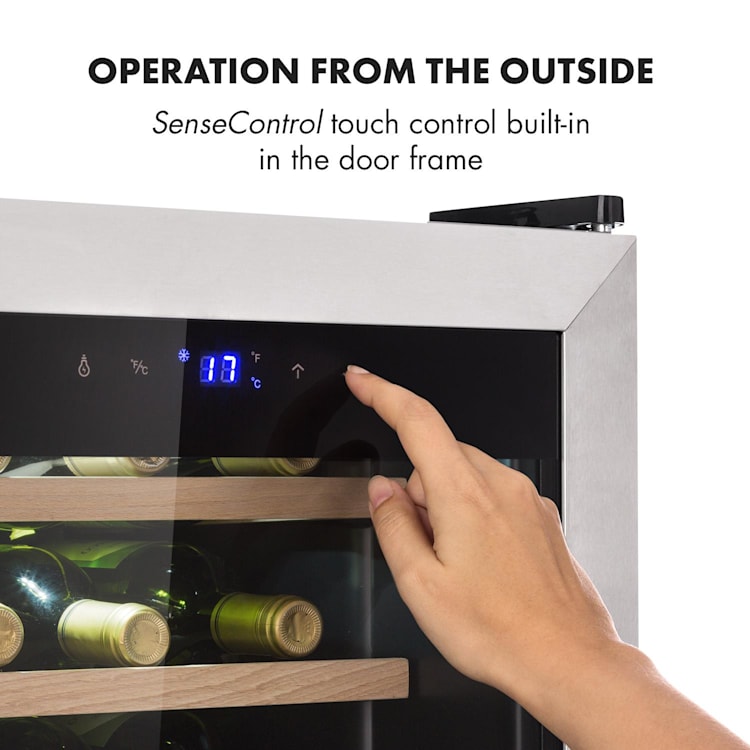 Vinamour 19, vinoteka, 19 boca, 65 l, 4 - 18 °C, 39 dB, staklo, crna 19_bottles | 1_cooling_zone