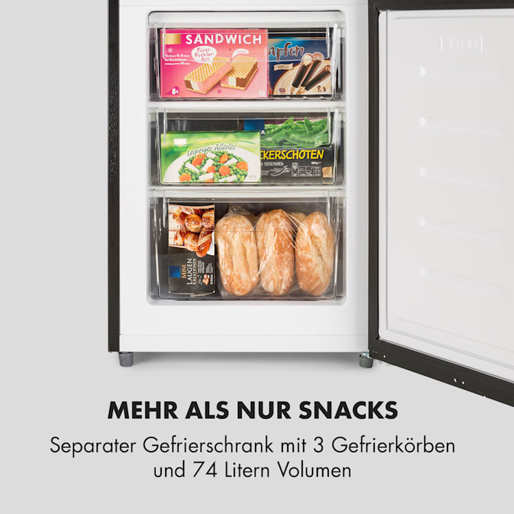 Miro XL Kühl-Gefrierkombination 180/69 l Black-Board-Front 251 Ltr