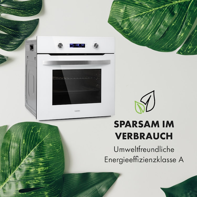 Gusteau Elektrischer Einbaubackofen 64 Liter 2950 Watt Temperaturbereich: 50 -250 °C Gartimer Weiß