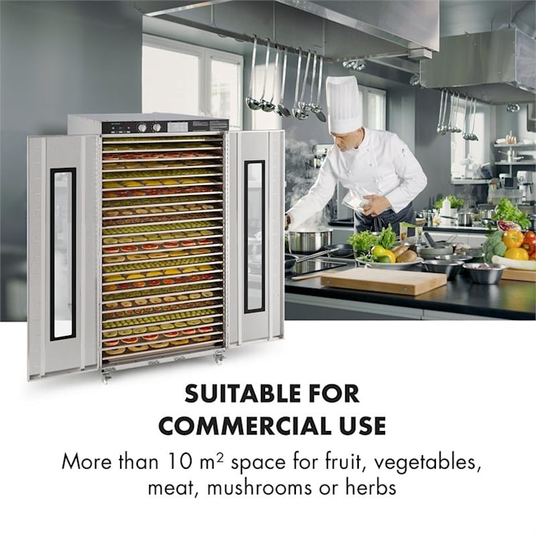 Master Jerky 24 Dörrautomat 5850W 40-90 °C 15h-Timer Edelstahl silber 24 Etagen