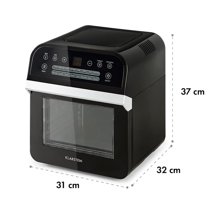 AeroVital Cube, friteuză pe aer cald, 1600 W, 12 l, timer, 16 programe, negru Negru