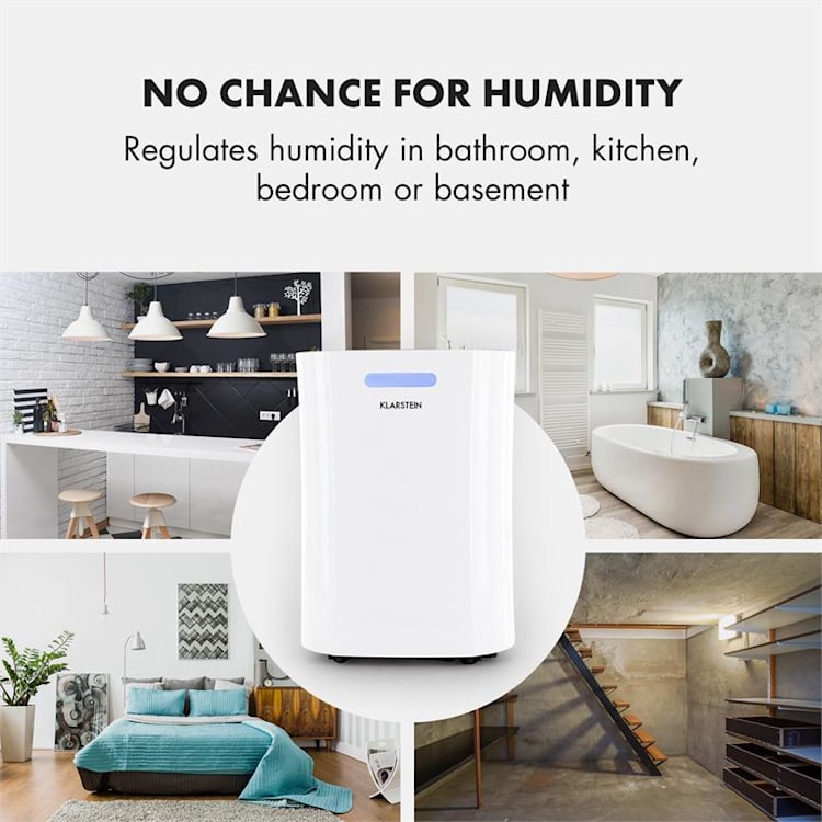 AeroDry 10 ilmankuivain 265 W 10 l/päivä 135 m³/h 25 m² DrySelect 37 dB valkoinen