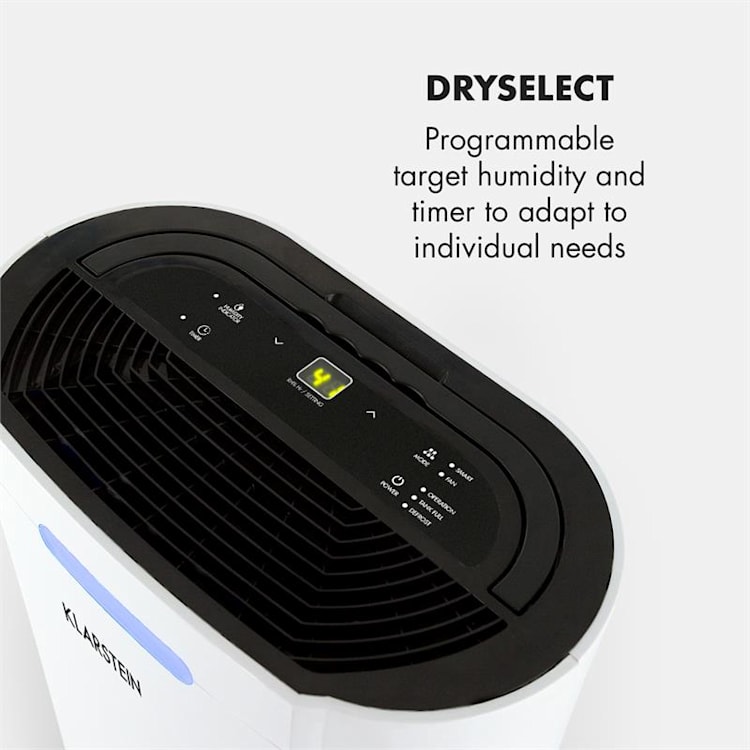 AeroDry 10 ilmankuivain 265 W 10 l/päivä 135 m³/h 25 m² DrySelect 37 dB valkoinen