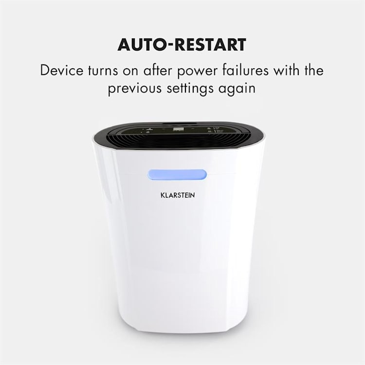 AeroDry 10, páramentesítő, 265 W, 10 l/nap, 135 m³/h, 25 m², DrySelect, 37 dB, fehér