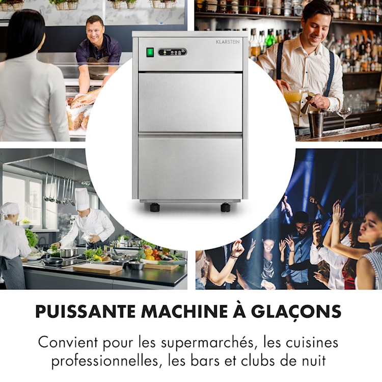 Frostica Machine à glaçons & glace pilée pour pro 20 kg/24 h - inox ar