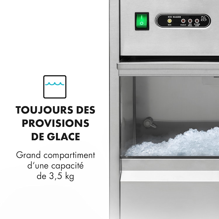 Frostica Machine à glaçons & glace pilée pour pro 20 kg/24 h - inox ar
