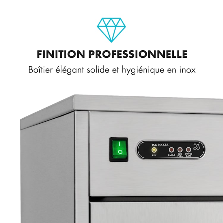 Frostica Machine à glaçons & glace pilée pour pro 20 kg/24 h - inox ar