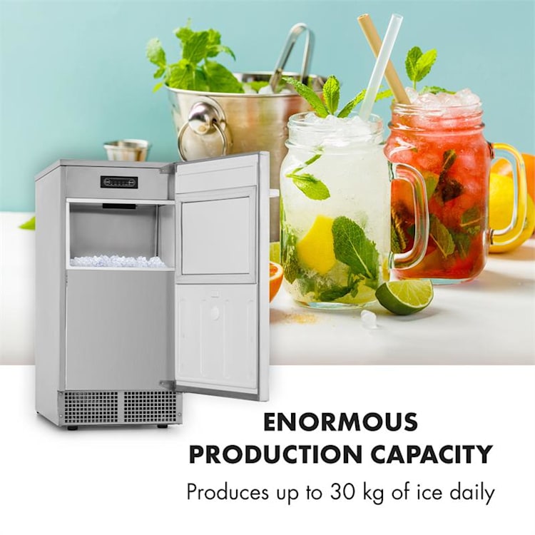 Icetender Machine à glaçons 30 kg/24 h glace en pépites - inox argent