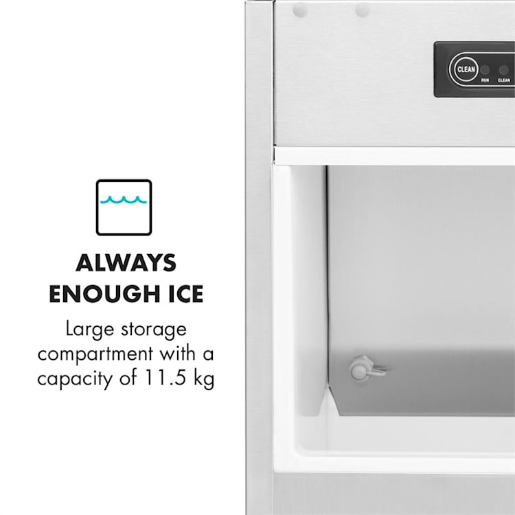Icetender Machine à glaçons 30 kg/24 h glace en pépites - inox argent