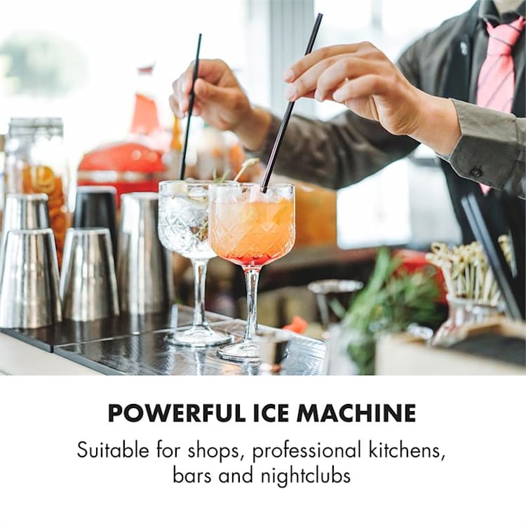 Icetender Eiswürfelmaschine Nuggets 30kg/24h Edelstahl silber