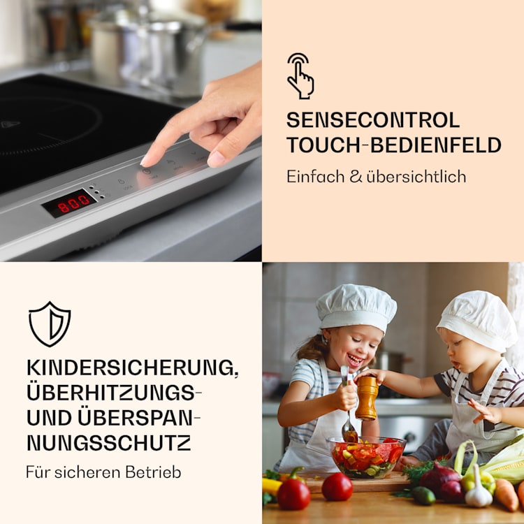 MisterCook Duo Kochplatte Infrarot 3000W 90-650°C Abschalttimer