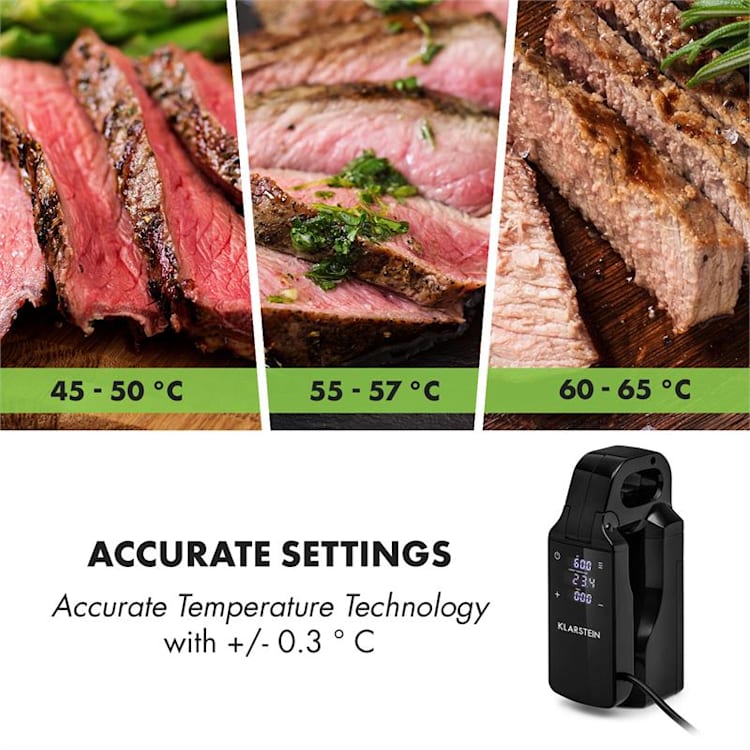 Quickstick Free Sous Vide Stick 0-95 °C LCD-Touch-Display schwarz