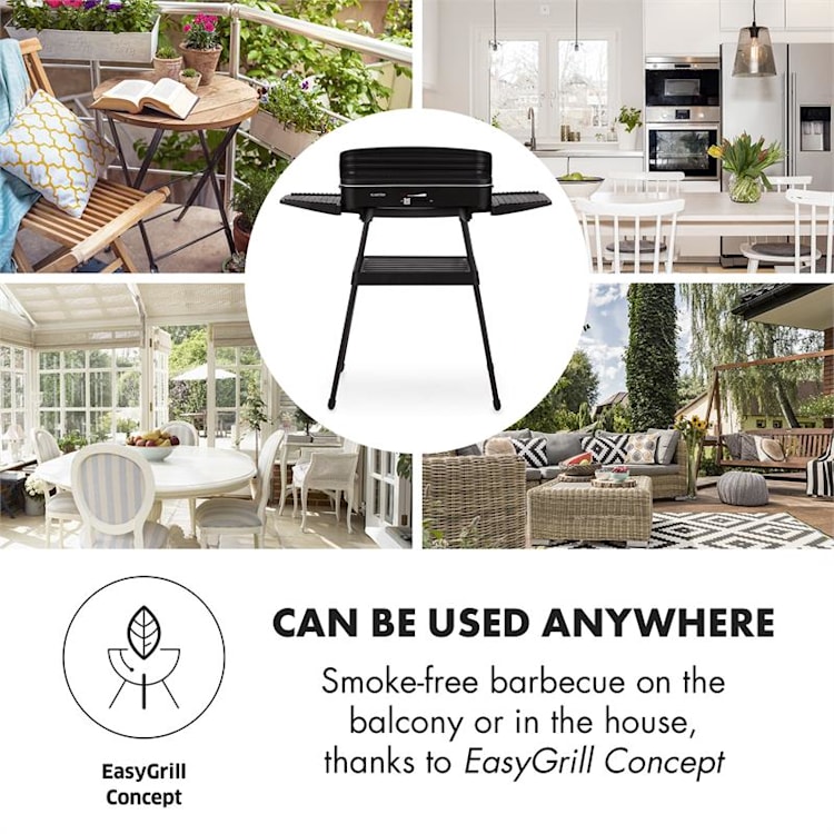 Porterhouse Electric Grill 2200W Non-Stick Grill Surface Black