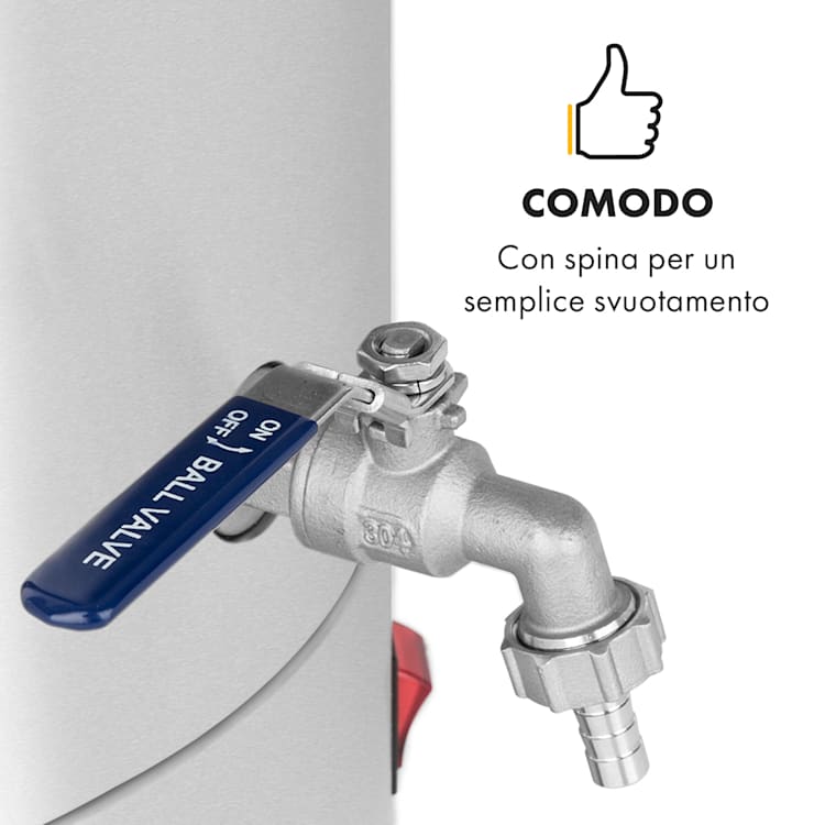 Maischfest paiolo di ammostamento 5 pezzi 1500/3000W 35l LCD acciaio inox 35 Ltr