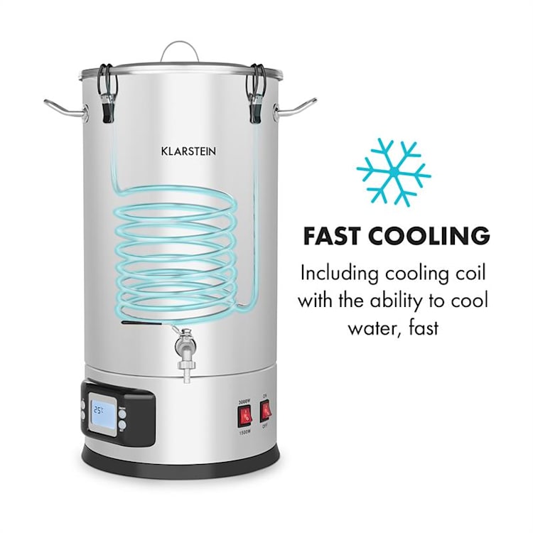 Maischfest -mäskikattila 5 osaa 1500/3000W 35 l LCD ruostumaton teräs 35 l