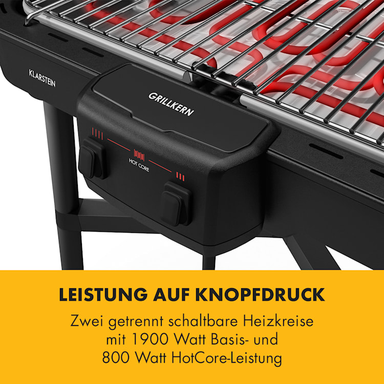 Grillkern Elektrogrill 1900+800W Doppelheizelement ReflectorBoost