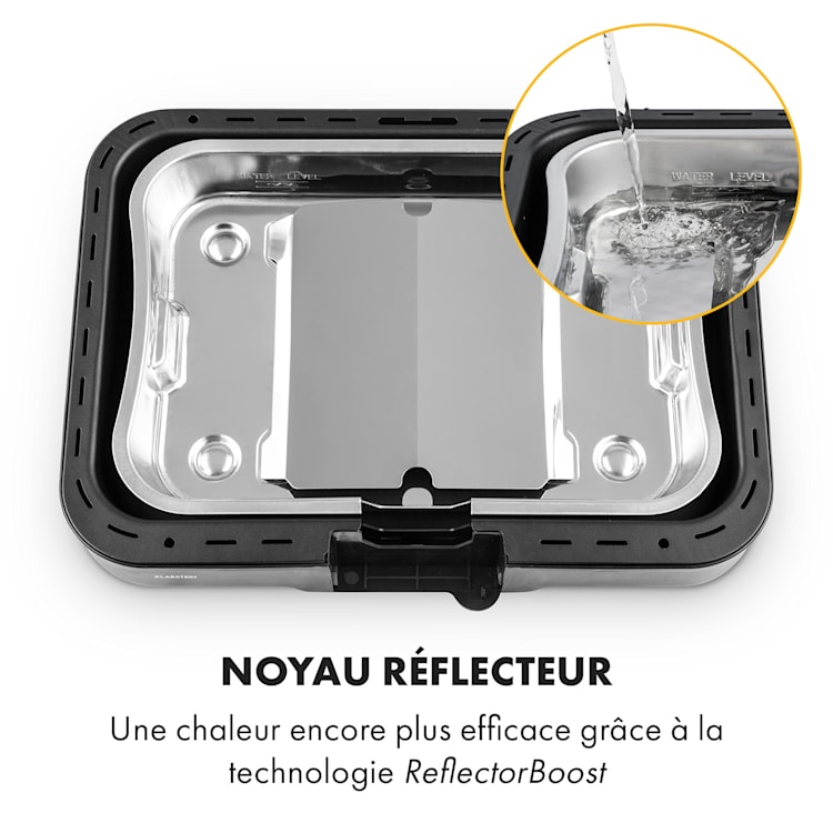 Grillkern Barbecue grill électrique sur pied 1900W + 800W ReflectorBoo