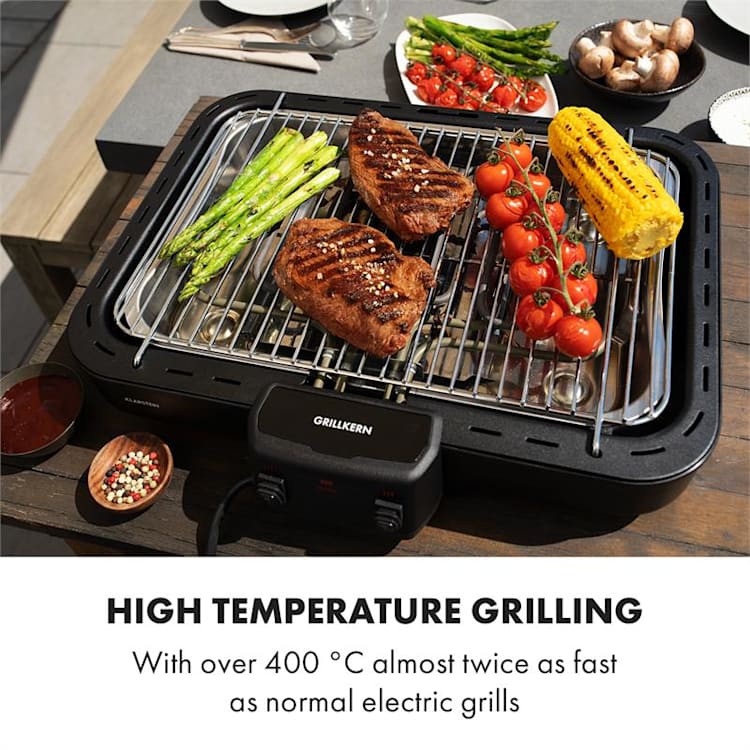 Grillkern, električni žar, 1900 + 800 W, dvojna grelna enota, ReflectorBoost