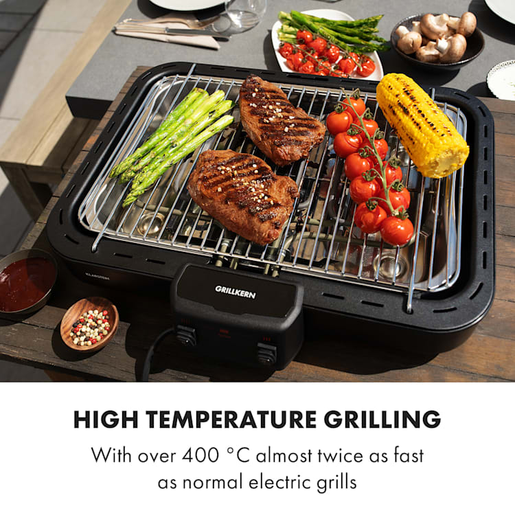 Grillkern, grătar electric, 1900 + 800 W, încălzire reflectorizantă dublă