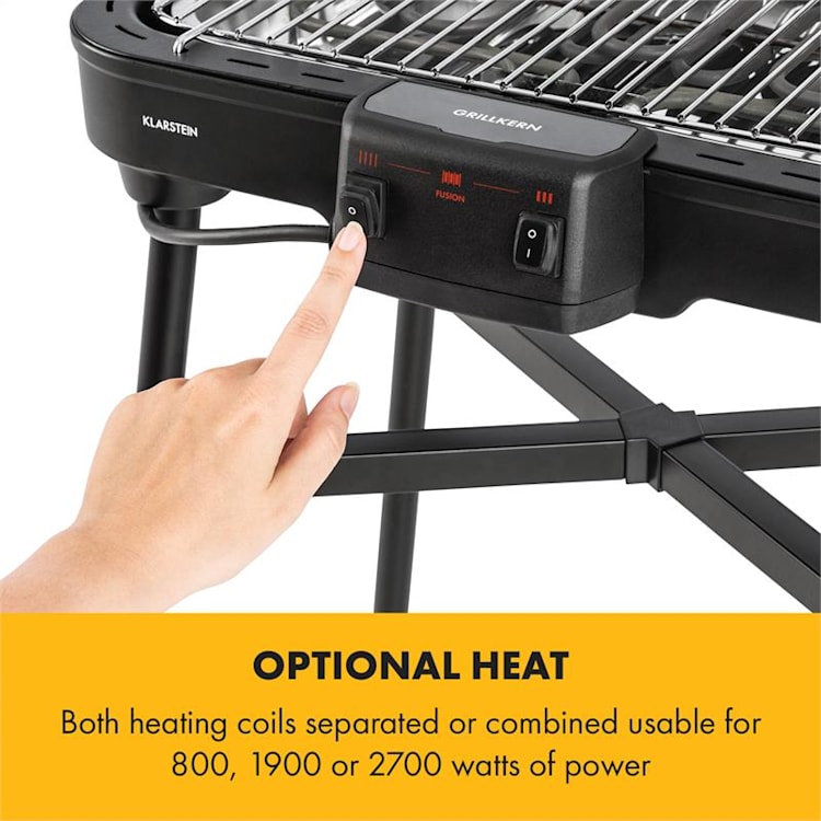 Grillkern, električni žar, 1900 + 800 W, dvojna grelna enota, ReflectorBoost