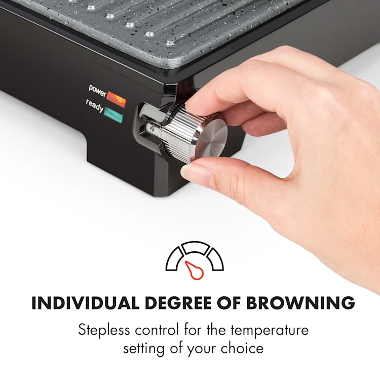 Buffalo Kontaktgrill Paninimaker 2000W Edelstahl silber/schwarz Antihaftbeschichtung: metallic