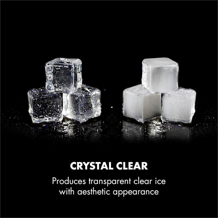 Clearcube Eiswürfelmaschine Klareis 13kg/24h Edelstahl schwarz
