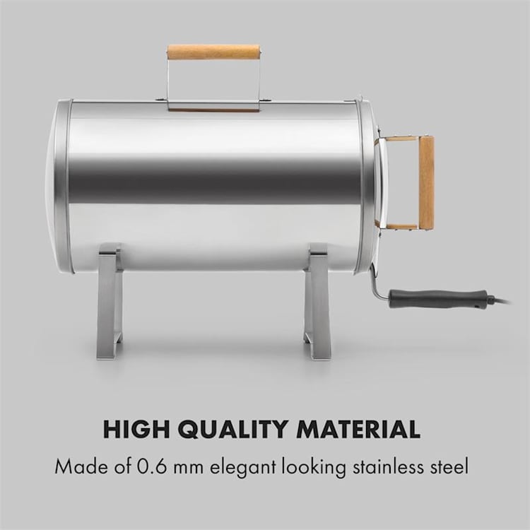 Gourmet Barrel Four fumoir smoker 1100W argent inox 0,6mm