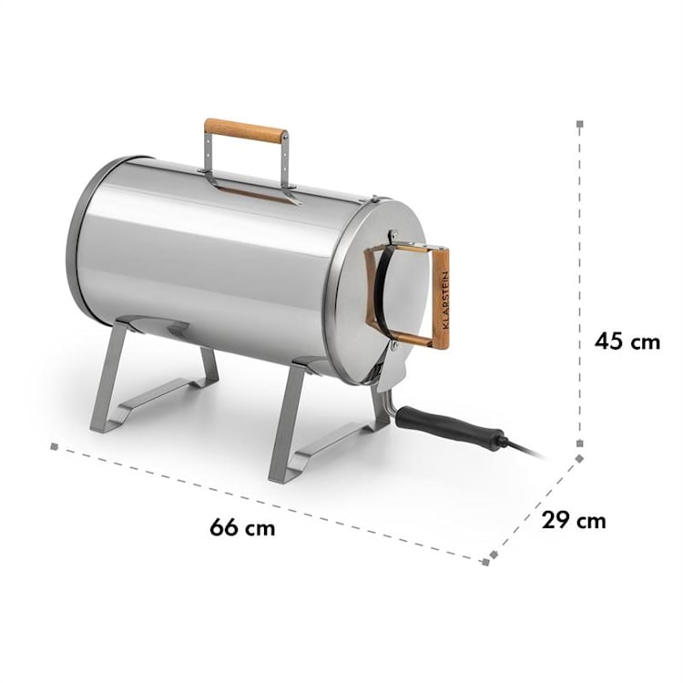 Gourmet Barrel Four fumoir smoker 1100W argent inox 0,6mm