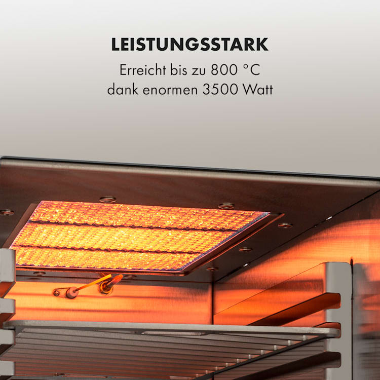 Downfire Gasgrill 3500W Top-Infrarotbrenner 800°C silber