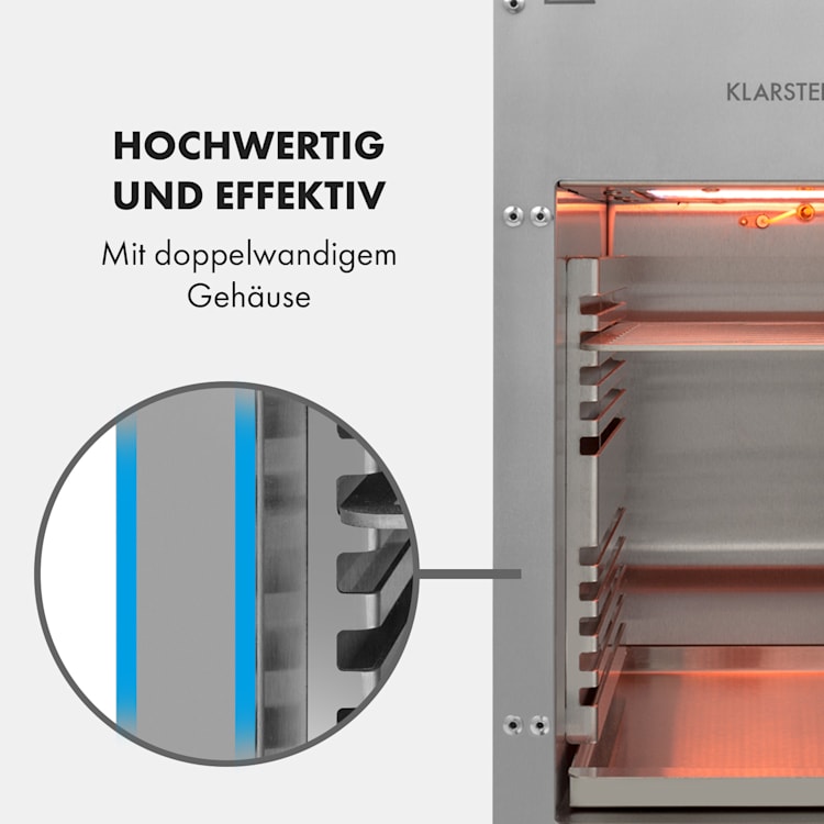 Downfire Gasgrill 3500W Top-Infrarotbrenner 800°C silber