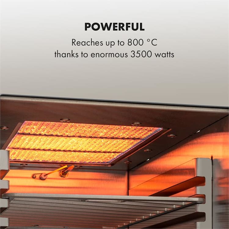 Downfire, gázgrill, 3500 W, felső infravörös égő, 800 °C, ezüst