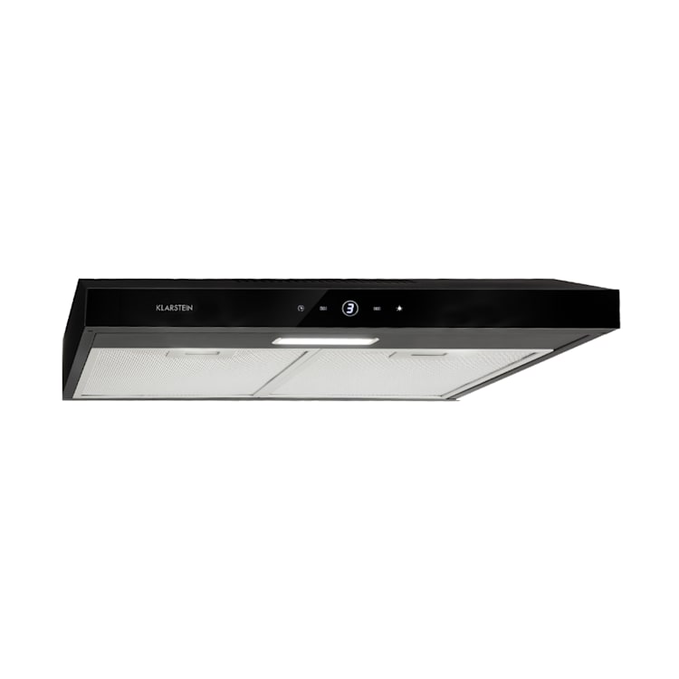 Contempo Neo, hota de bucătărie subcounter 60cm, 175m³ / h, LED, din oțel inoxidabil acrilic, negru Negru