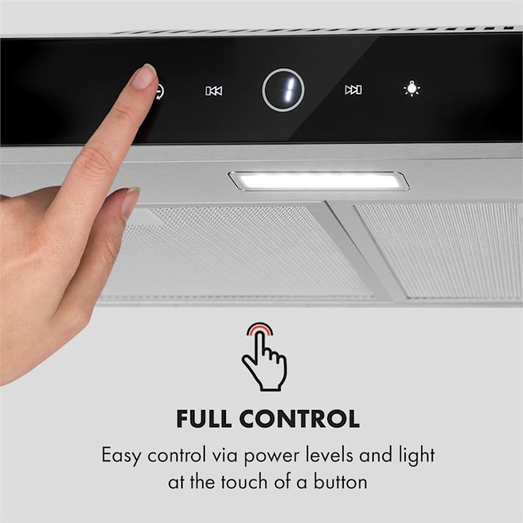 Contempo Neo, hota de bucătărie subcounter 60cm, 175m³ / h, LED, din oțel inoxidabil acrilic Argintiu