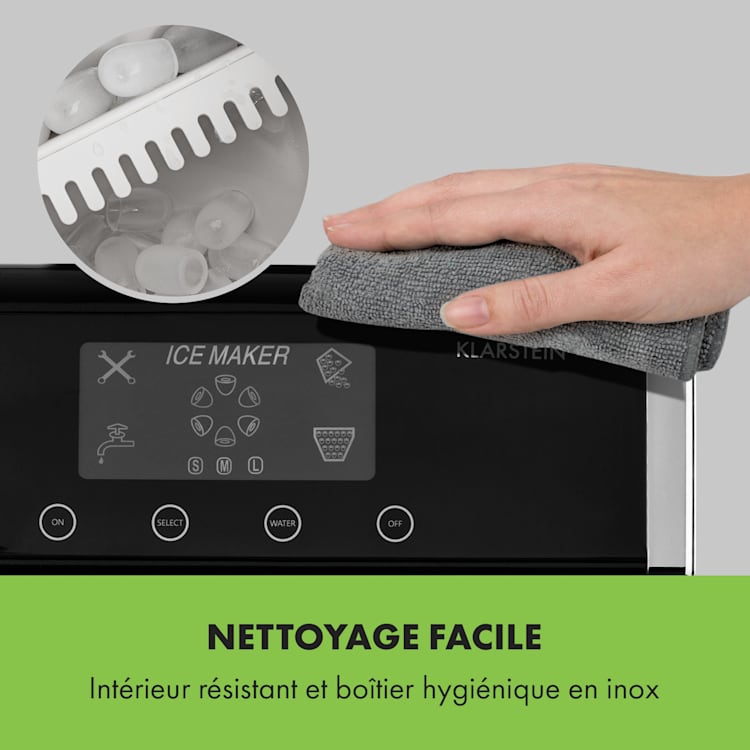 Eiszeit ijsblokjesmachine edelstaal 3 formaten ijsblokjes zilver