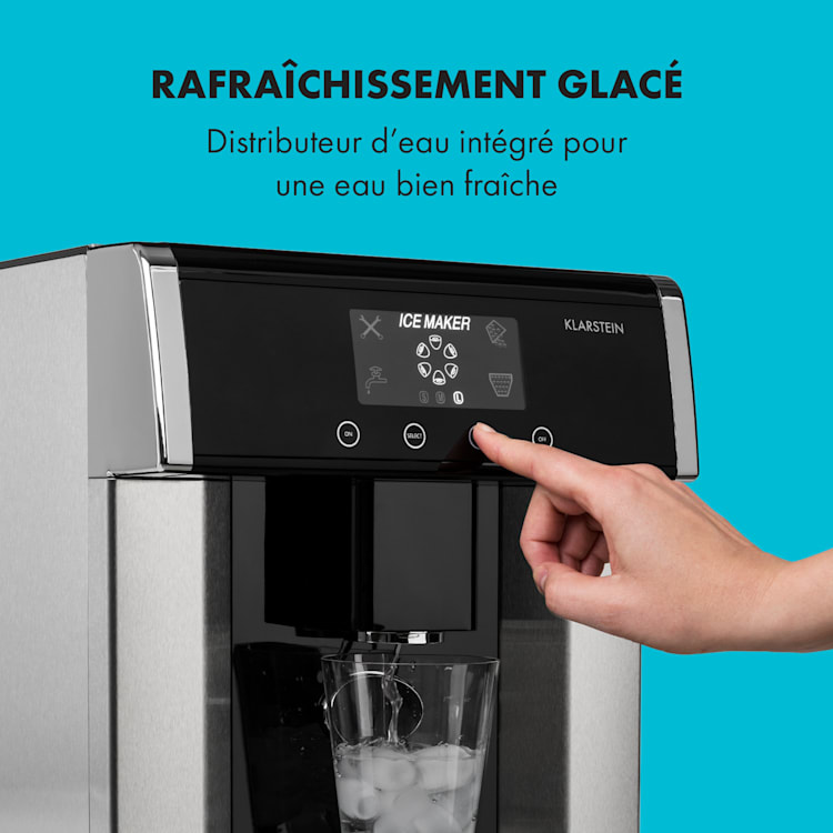Eiszeit ijsblokjesmachine edelstaal 3 formaten ijsblokjes zilver