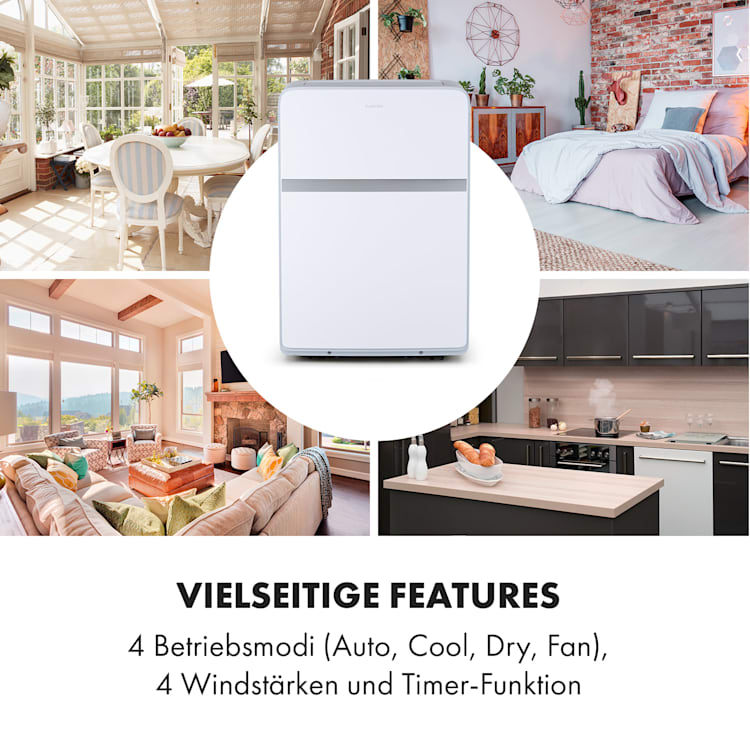 Ion Breeze mobile Klimaanlage 9.000 BTU/2,6 kW Luftdurchsatz 410 m³/h 16-32°C weiß