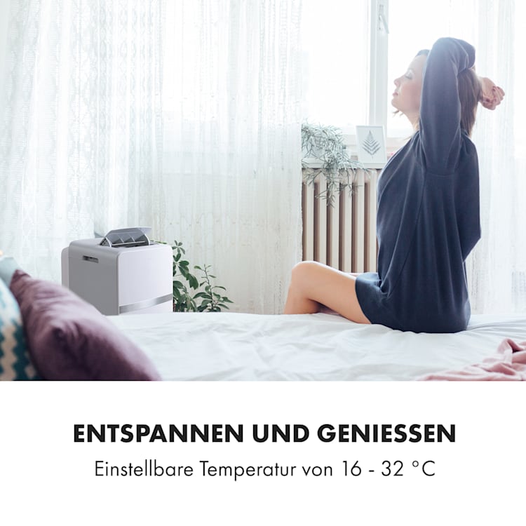 Ion Breeze mobile Klimaanlage 9.000 BTU/2,6 kW Luftdurchsatz 410 m³/h 16-32°C weiß